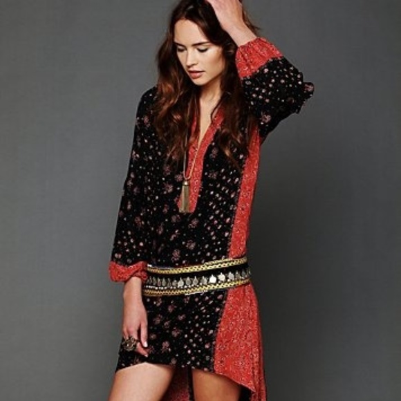 Free People Dresses & Skirts - FREE PEOPLE Peacemaker Low High Boho Kaftan DRESS